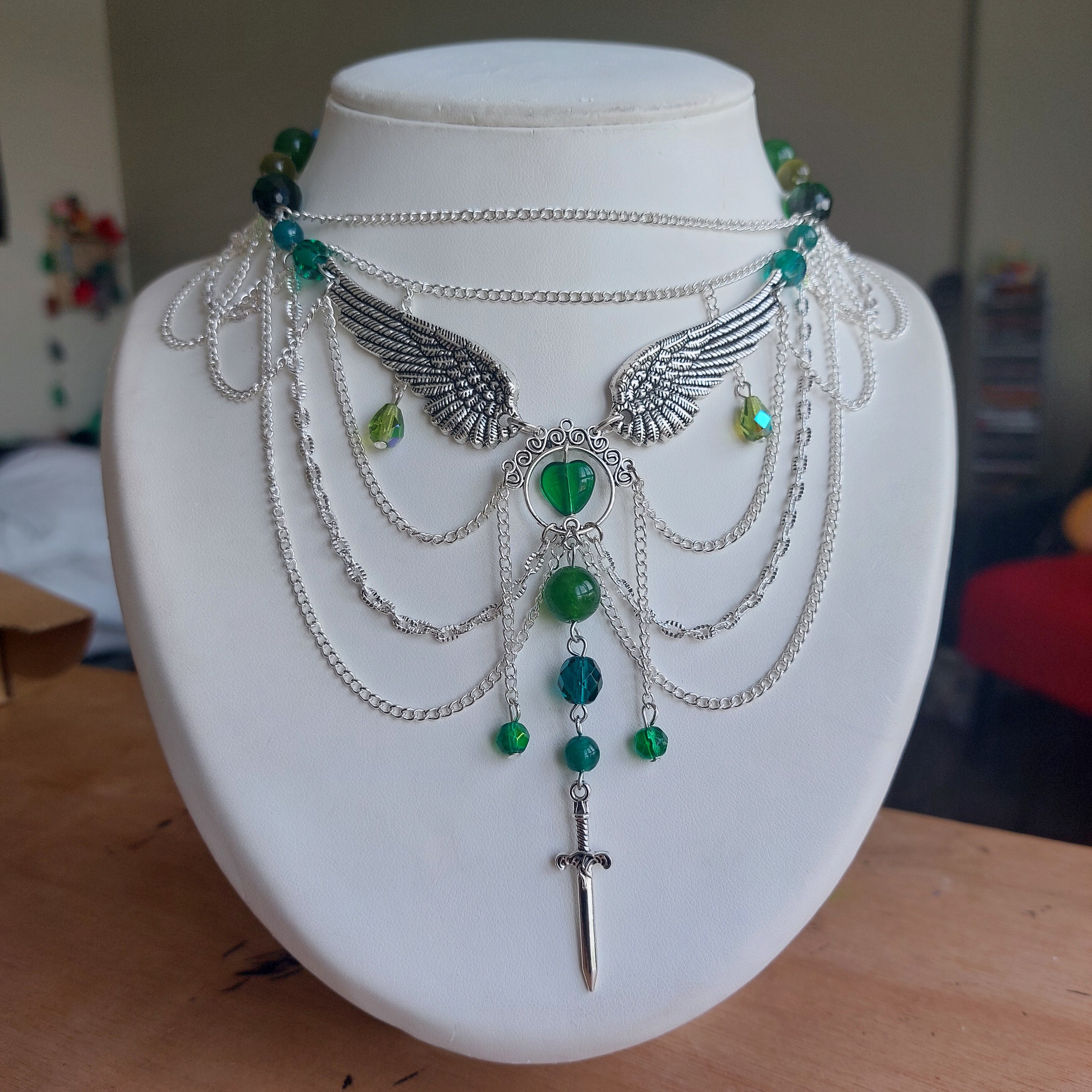Collier "Green Angel"