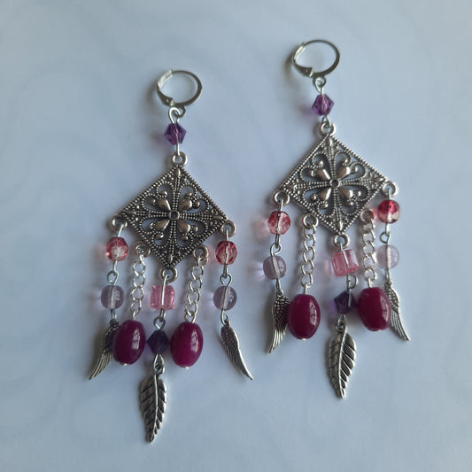 Boucles d'oreille "Pink Velvet"