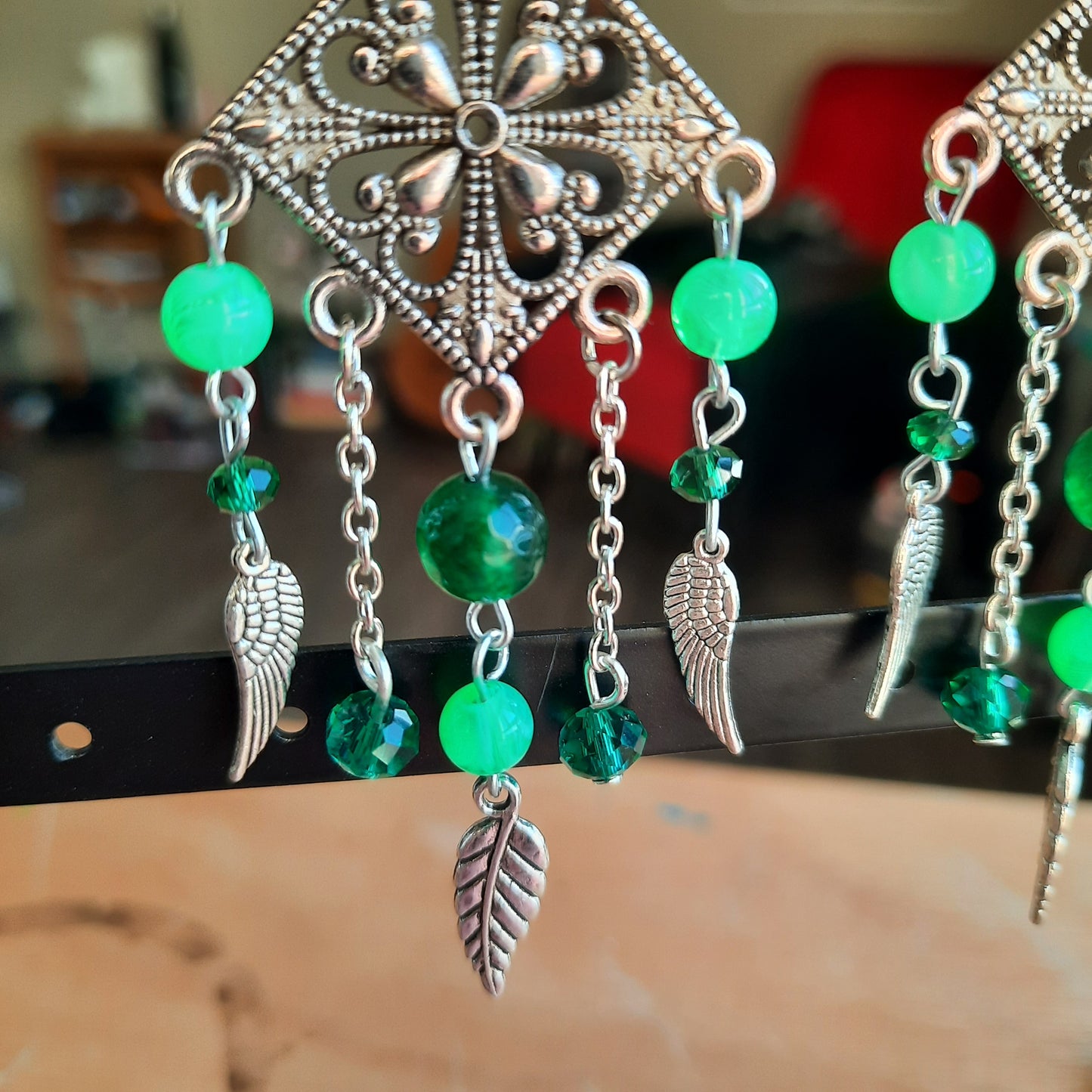 Boucles d'oreille "Green Velvet"