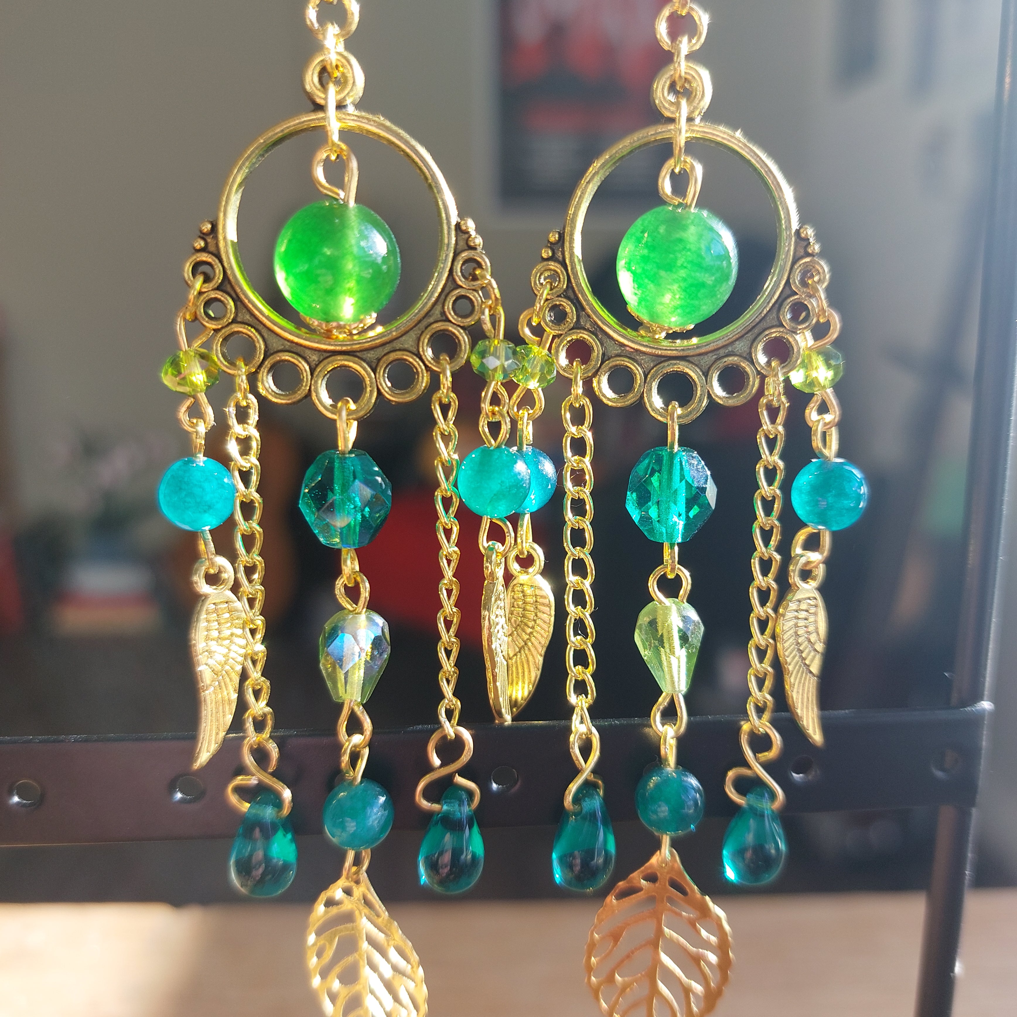 Boucles d'oreilles "Feuille Dorée"