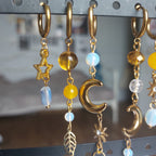Boucles d'oreilles "Lune Dorée"