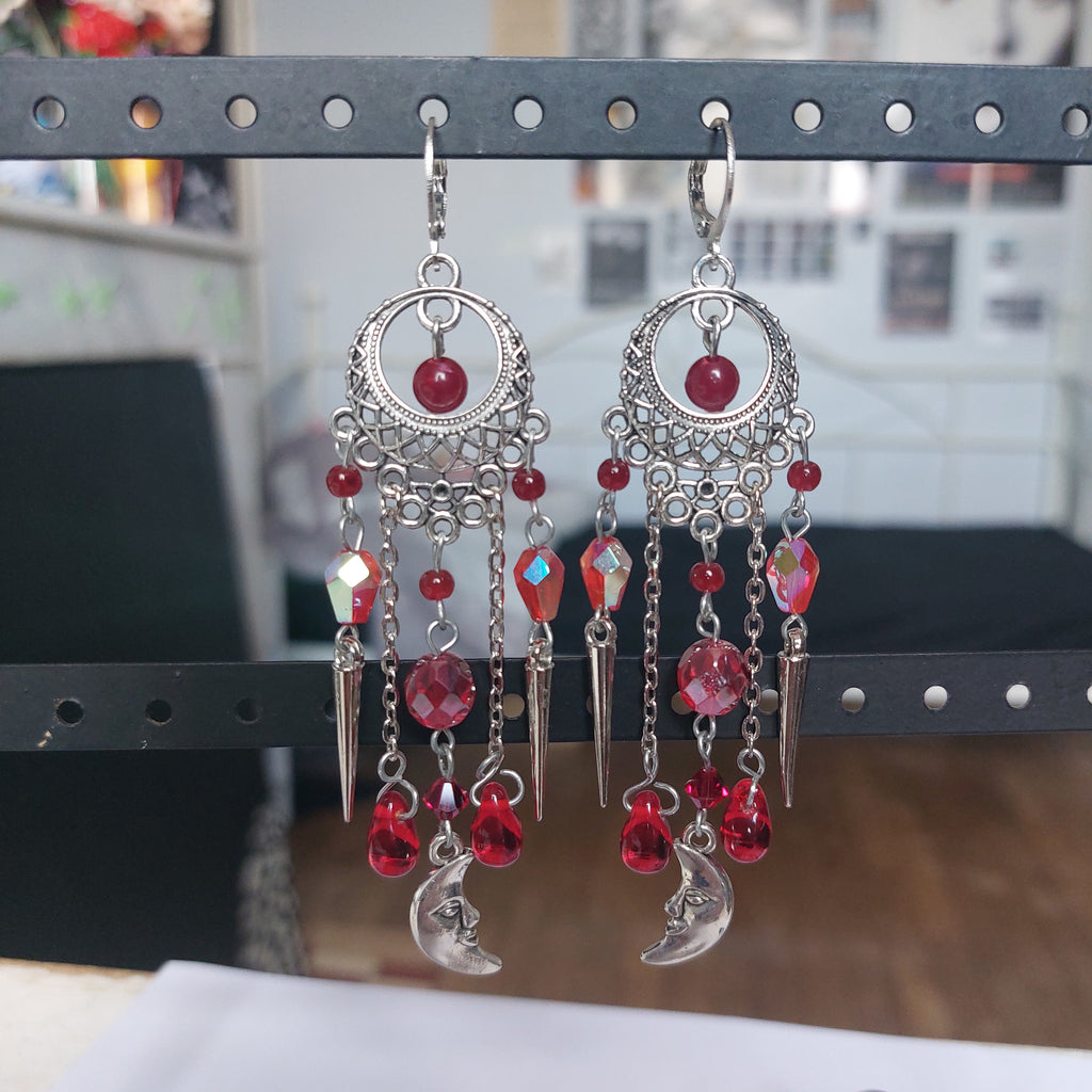 Boucles d'oreilles "Blood Moon"
