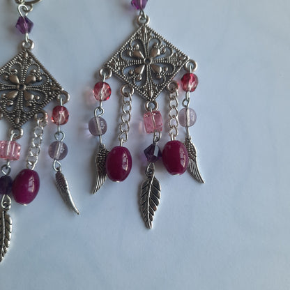 Boucles d'oreille "Pink Velvet"
