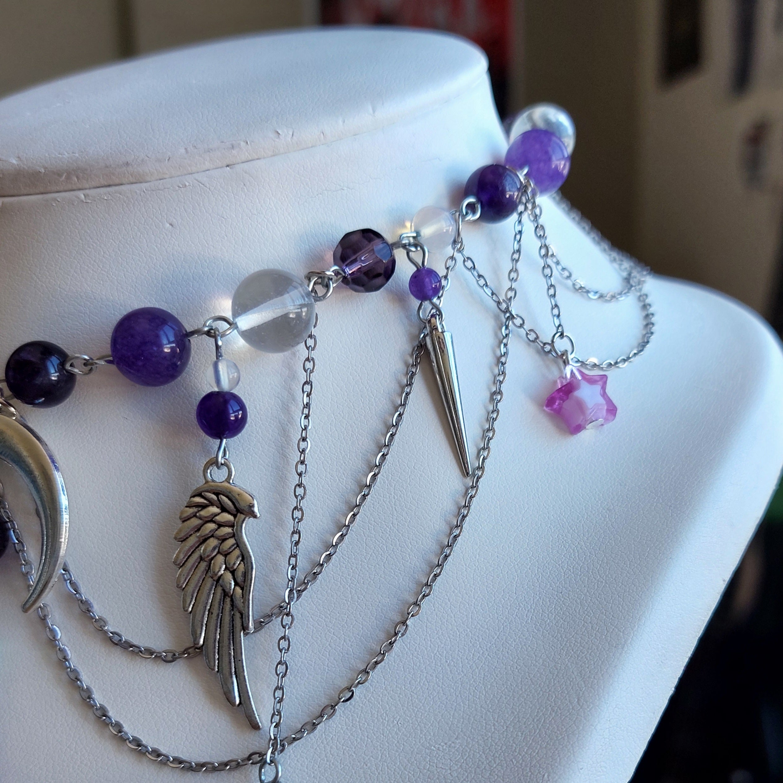Collier "Nuit d'agate"