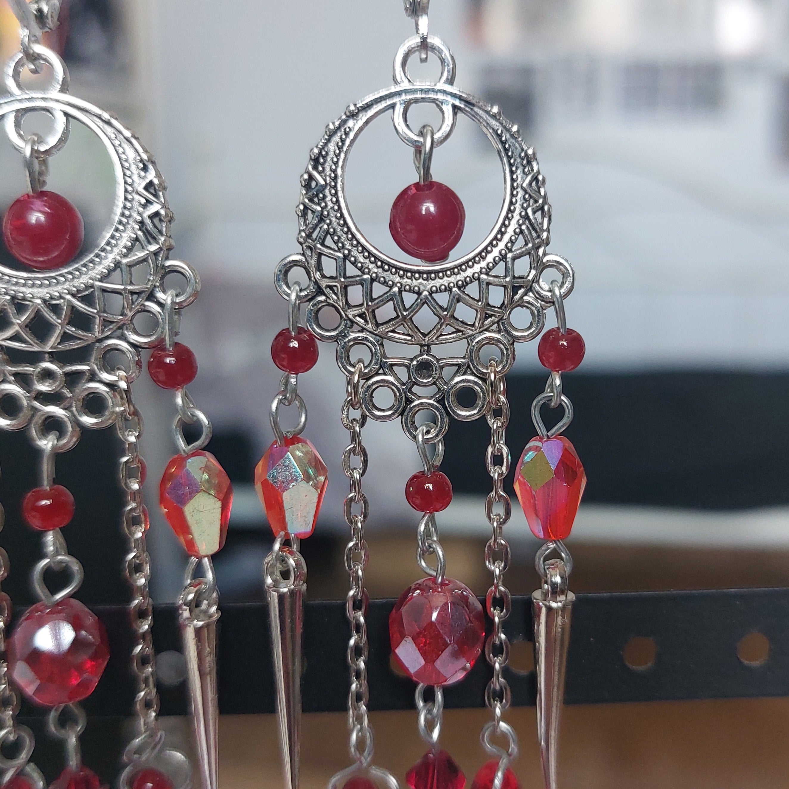 Boucles d'oreilles "Blood Moon"