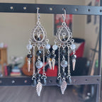 Boucles d'oreille "Lotus Noir"