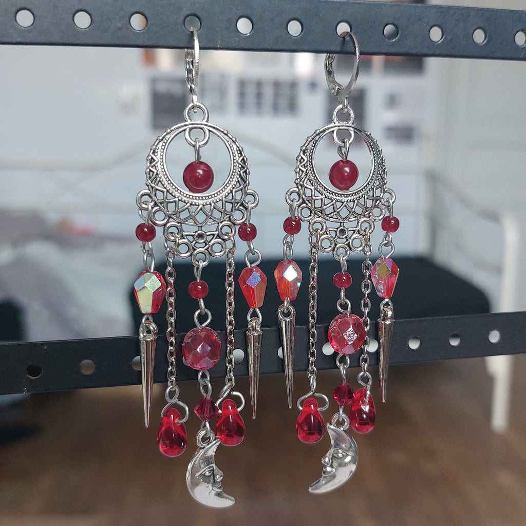 Boucles d'oreilles "Blood Moon"