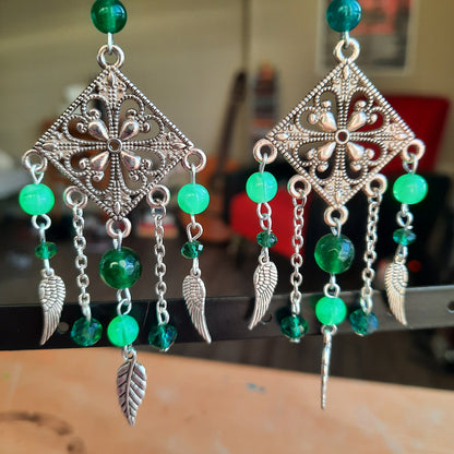 Boucles d'oreille "Green Velvet"