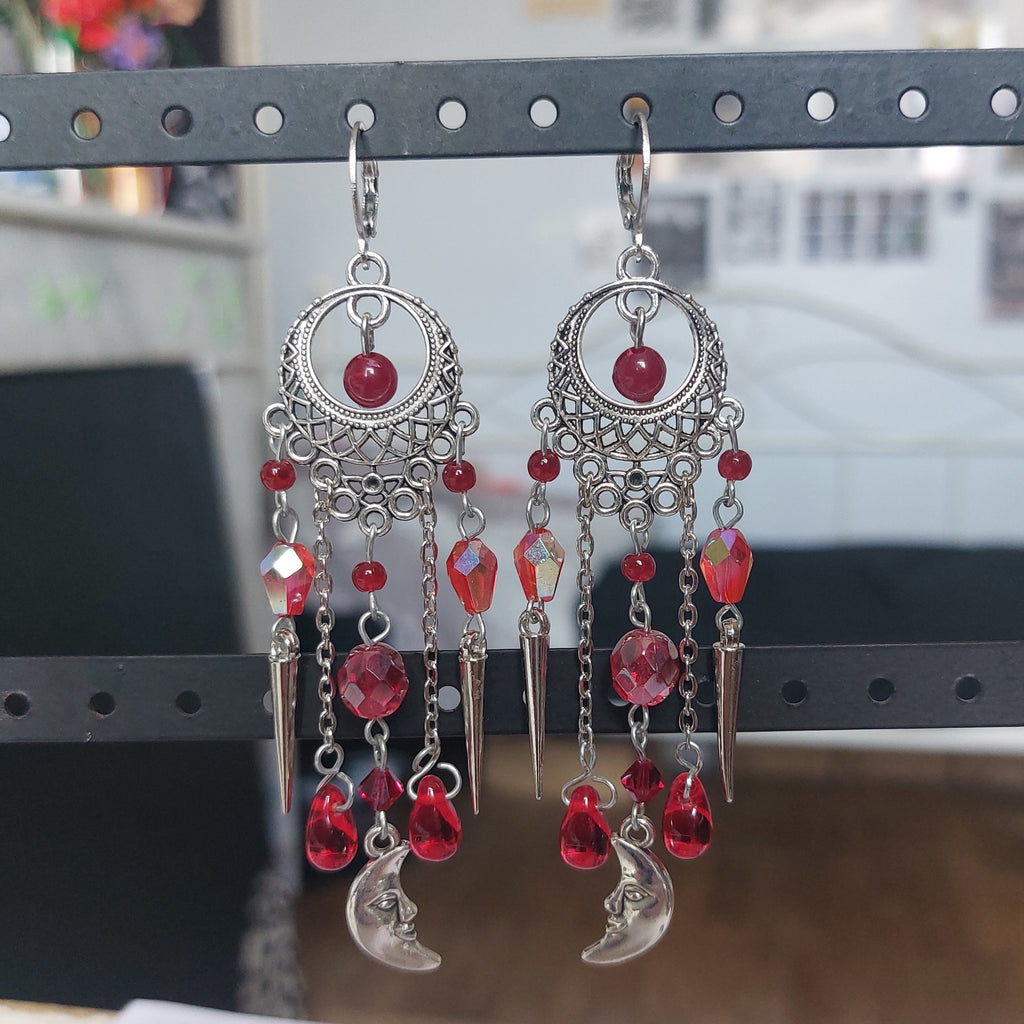 Boucles d'oreilles "Blood Moon"