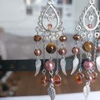 Boucles d'oreilles "Brown Lotus"