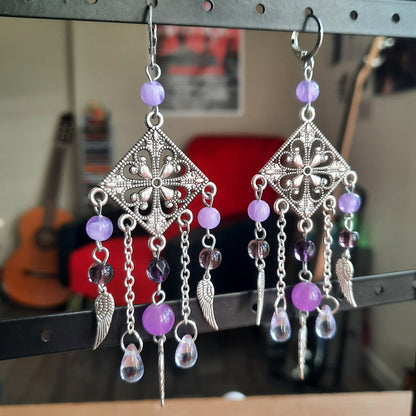 Boucles d'oreille "Purple Velvet"