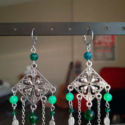 Boucles d'oreille "Green Velvet"