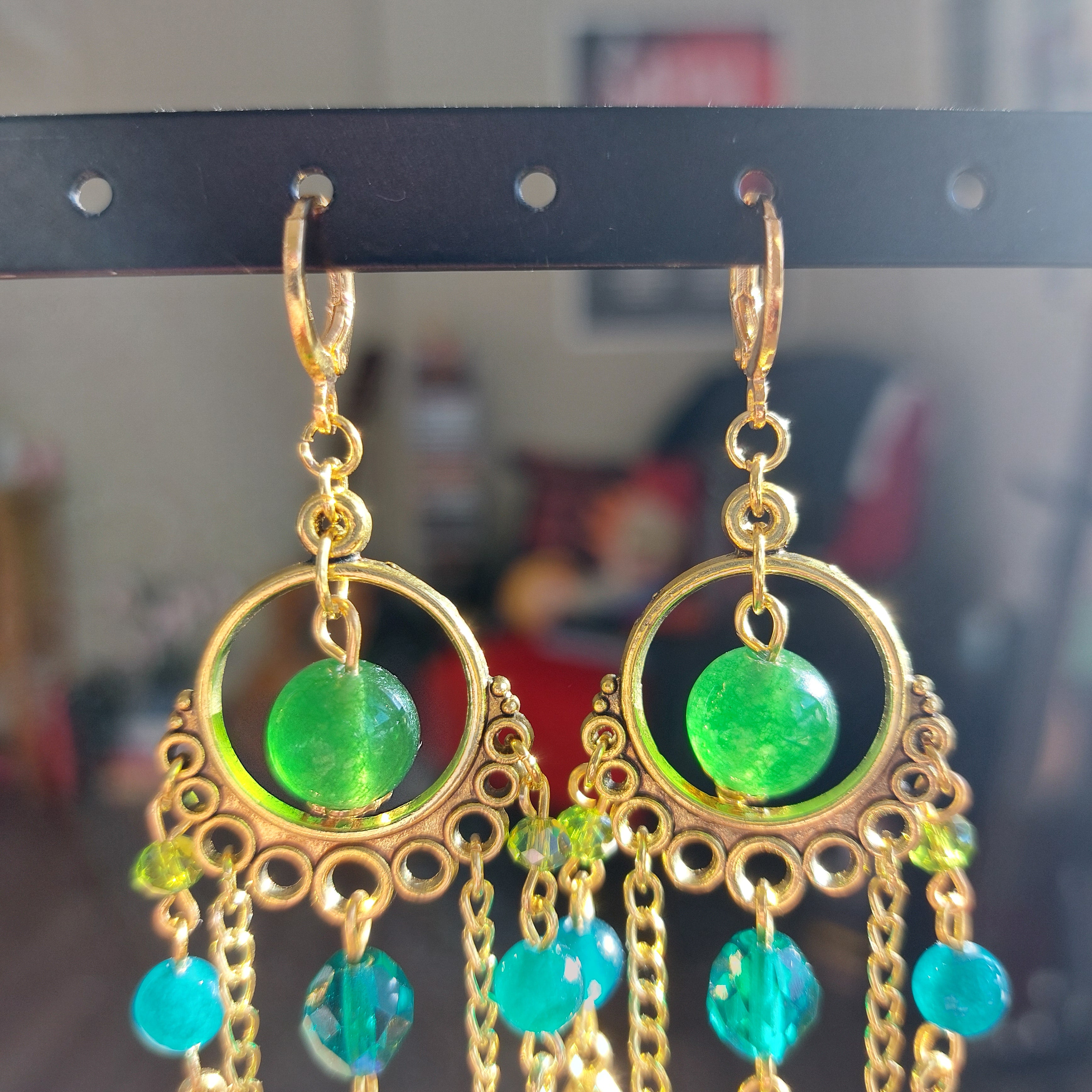 Boucles d'oreilles "Feuille Dorée"