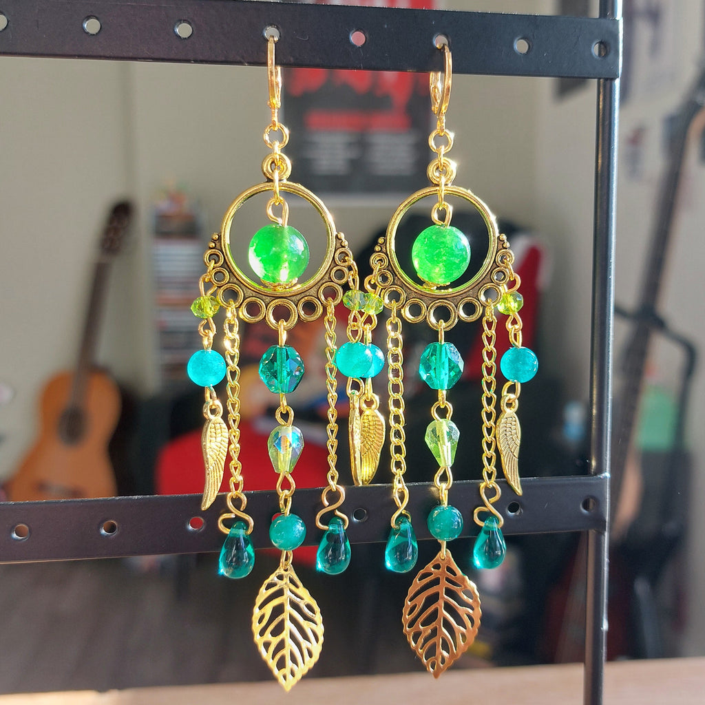 Boucles d'oreilles "Feuille Dorée"