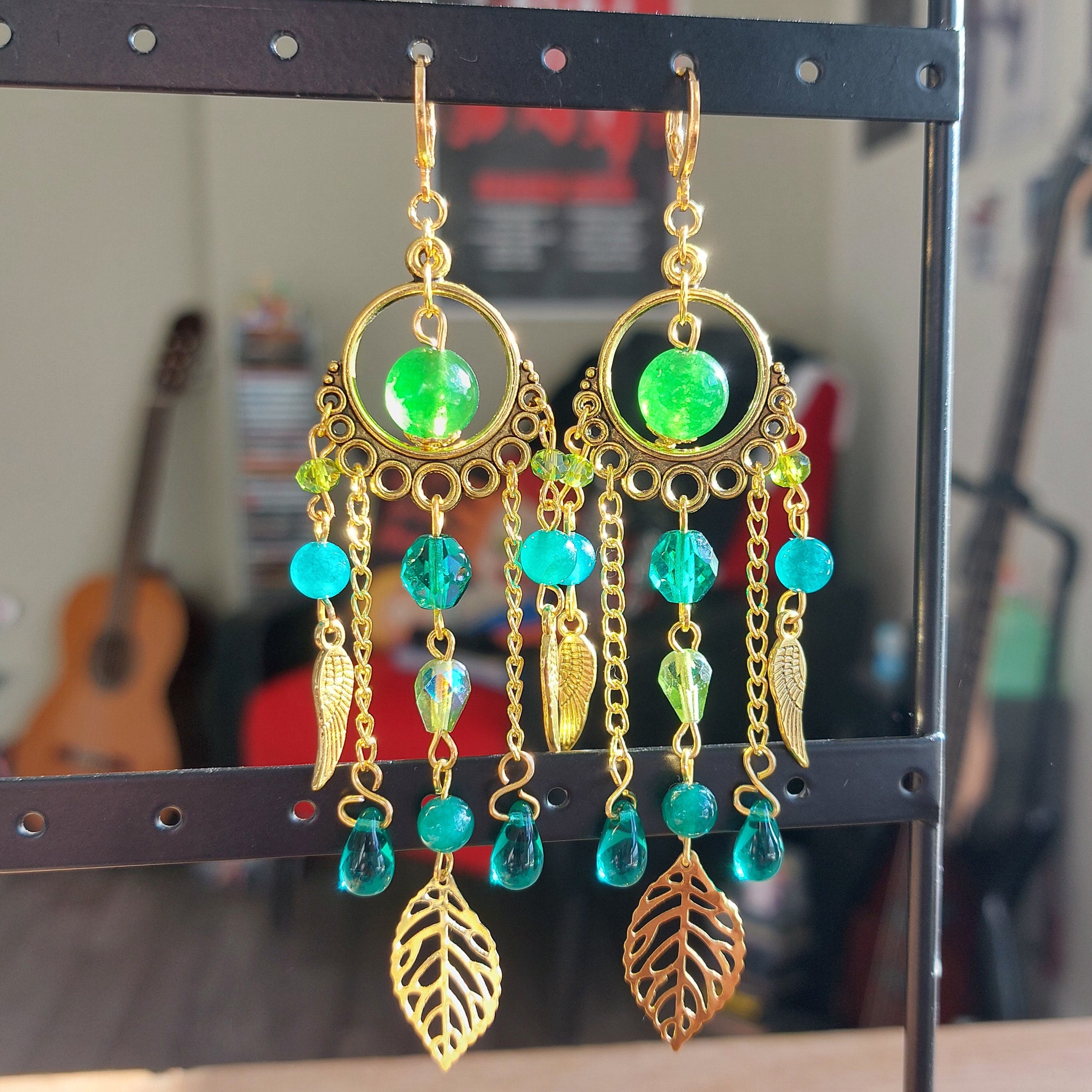 Boucles d'oreilles "Feuille Dorée"