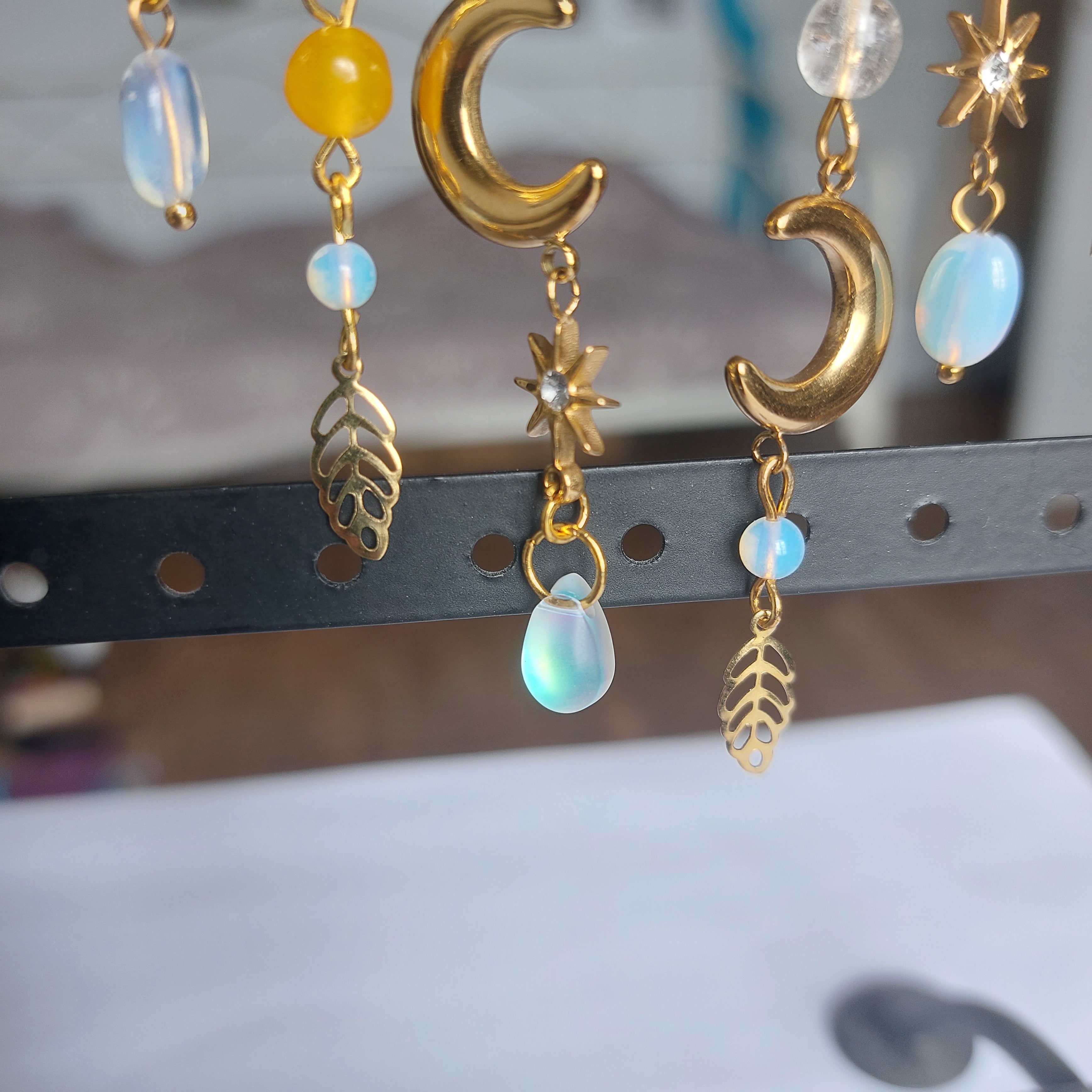 Boucles d'oreilles "Lune Dorée"