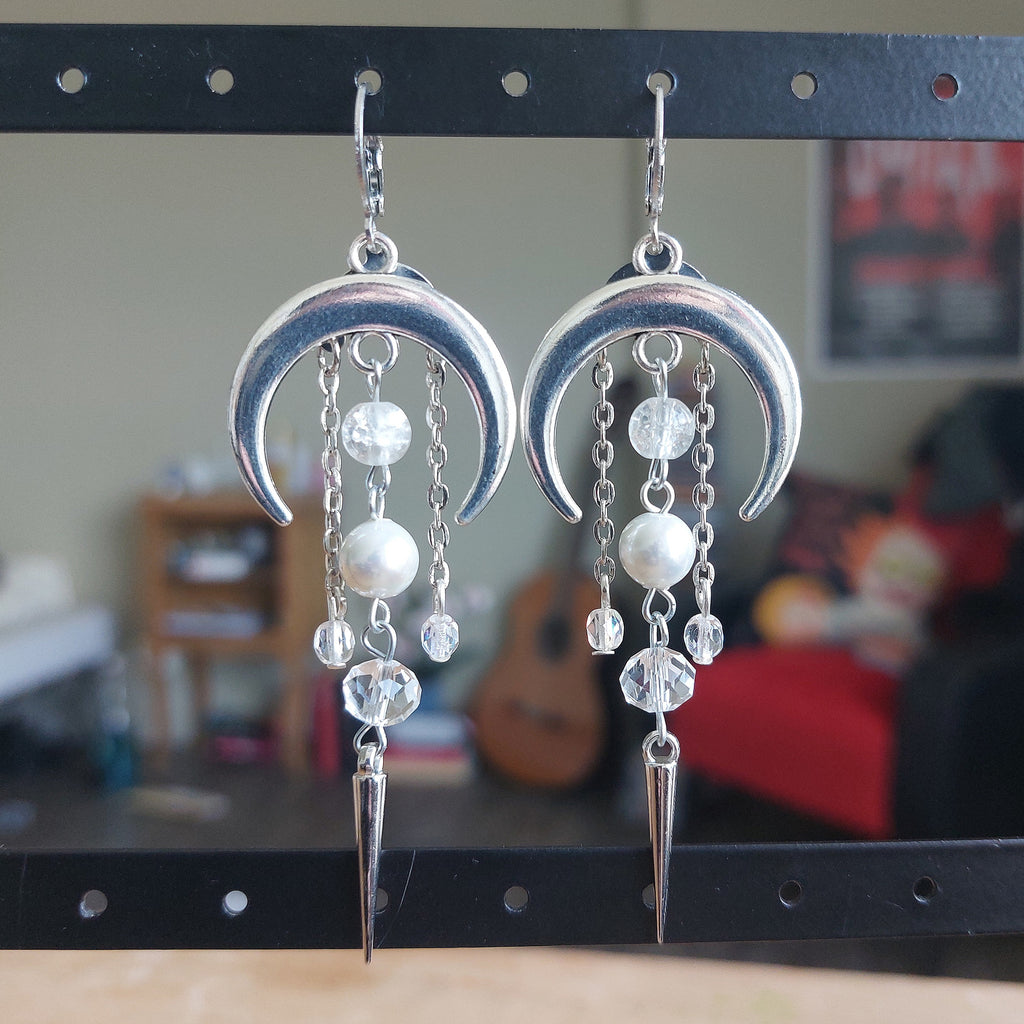 Boucles d'oreilles "White Moon"