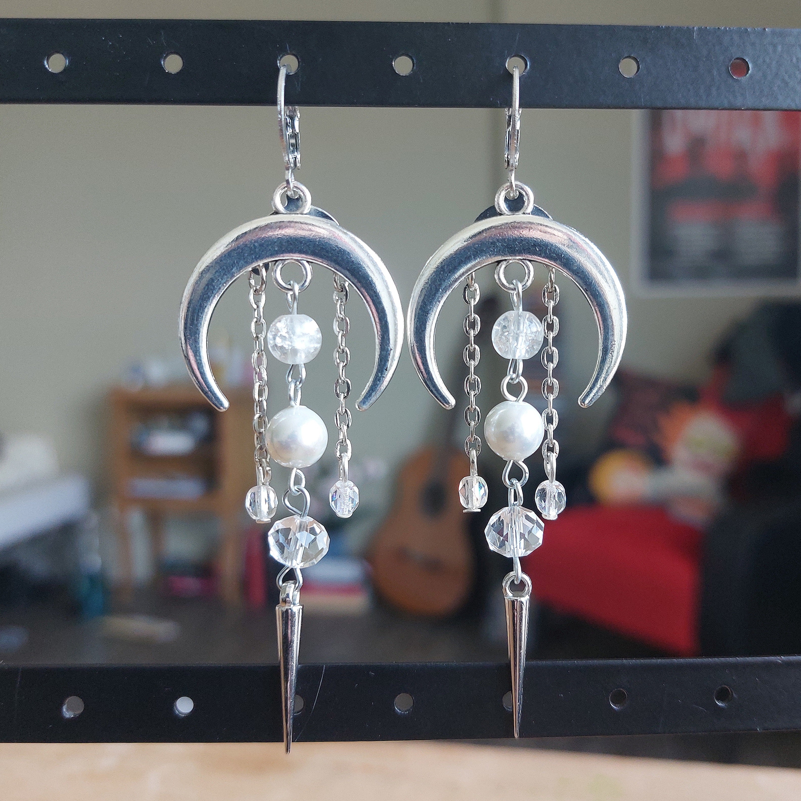 Boucles d'oreilles "White Moon"