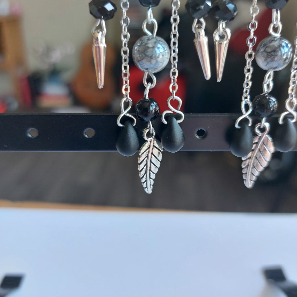 Boucles d'oreille "Lotus Noir"