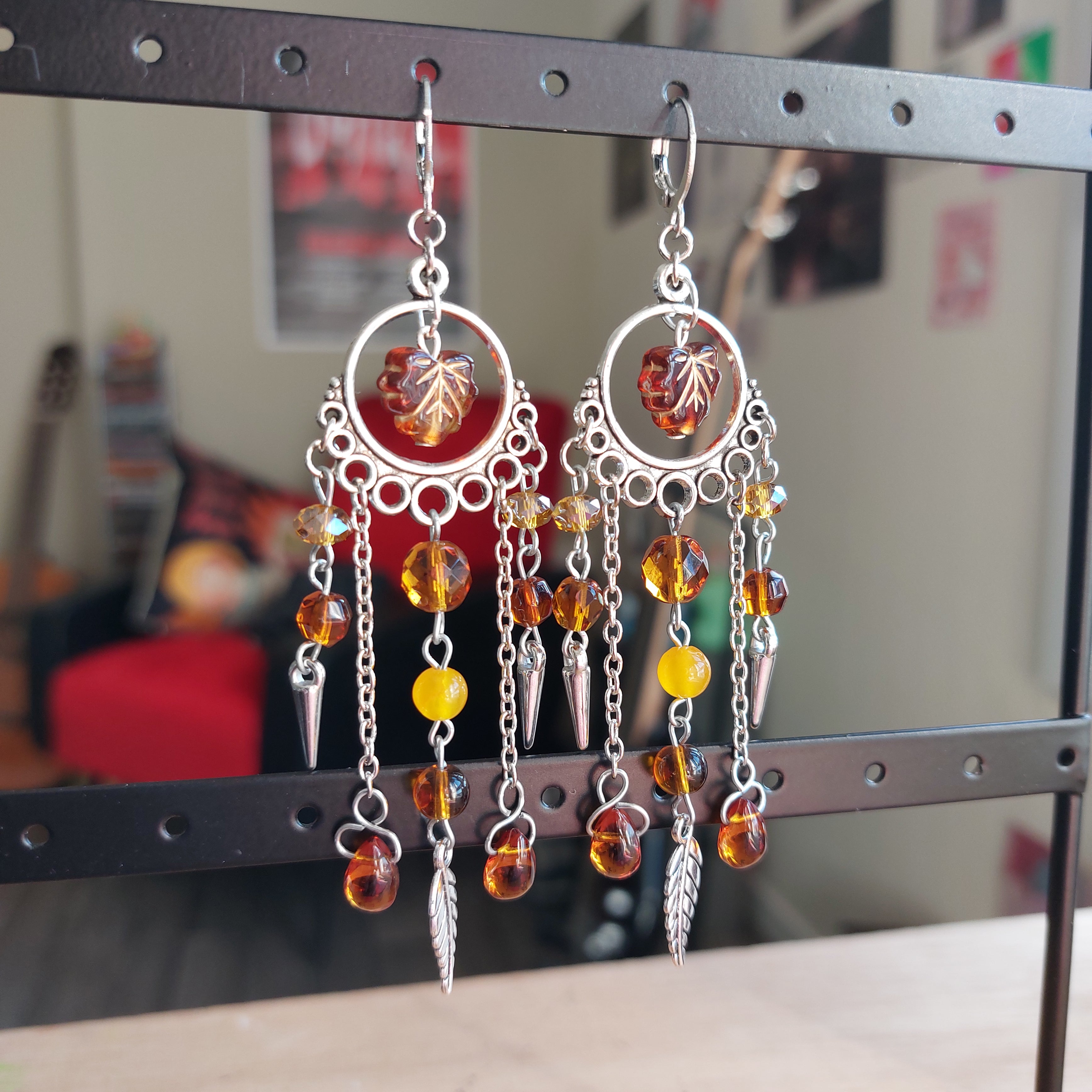 Boucles d'oreille "Feuille d'Automne"