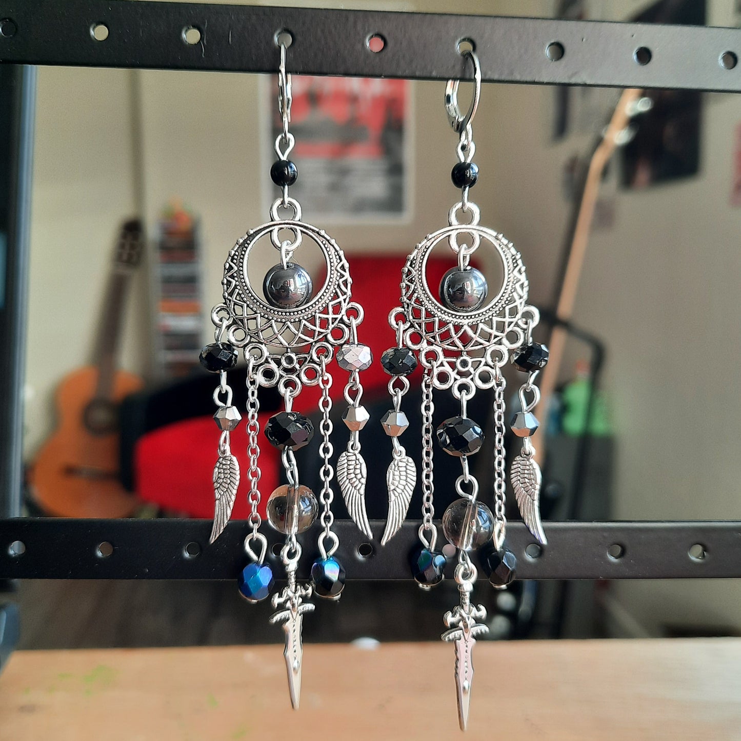 Boucles d'oreille "Rêve Noir"