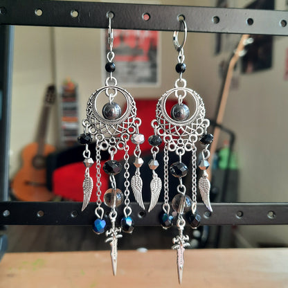 Boucles d'oreille "Rêve Noir"
