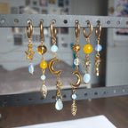 Boucles d'oreilles "Lune Dorée"