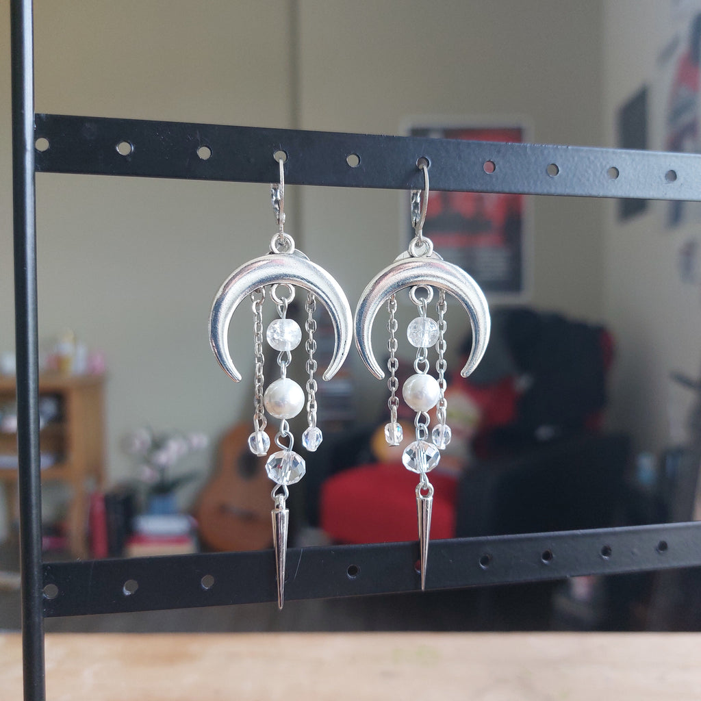 Boucles d'oreilles "White Moon"