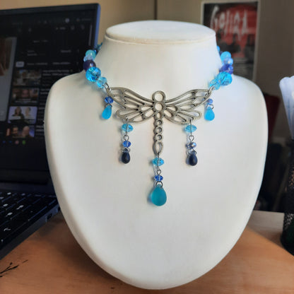 Collier  "Libellule bleue"