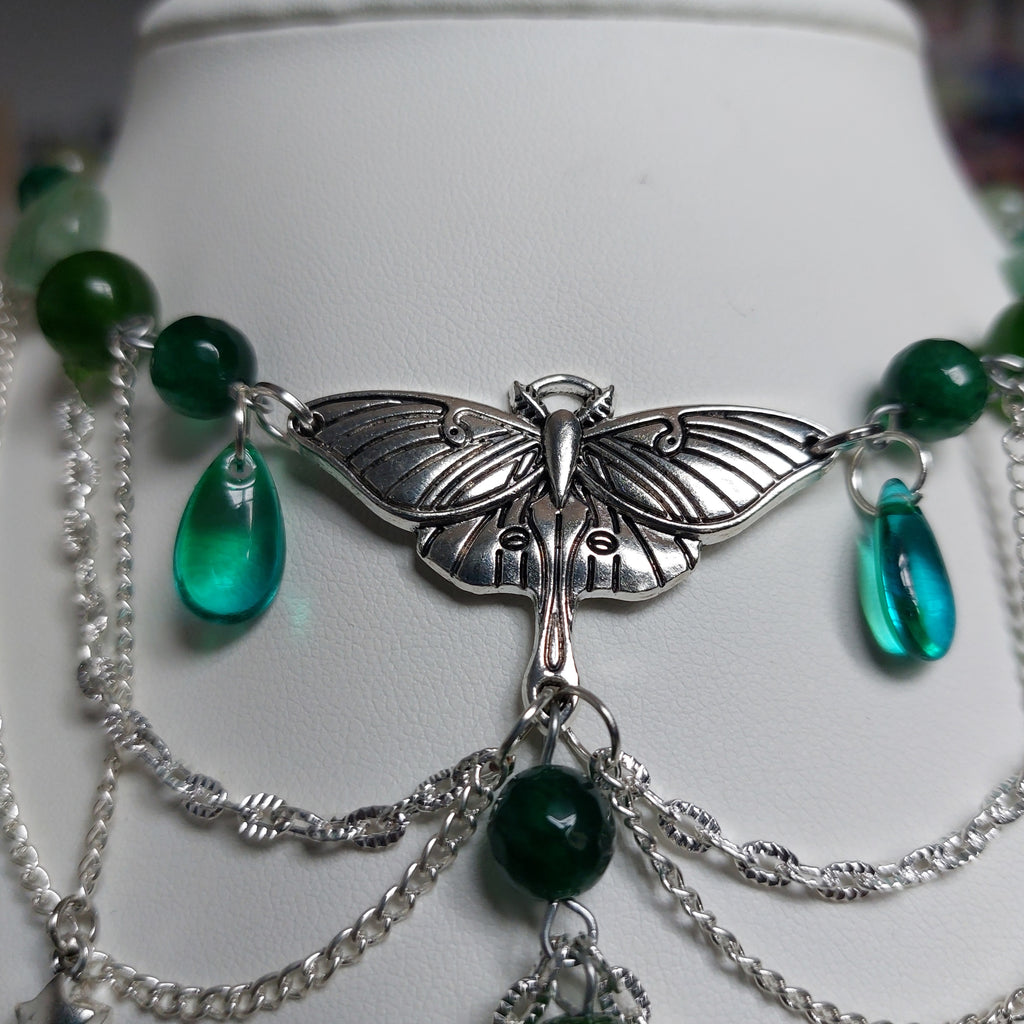 Collier "Papillon Vert"