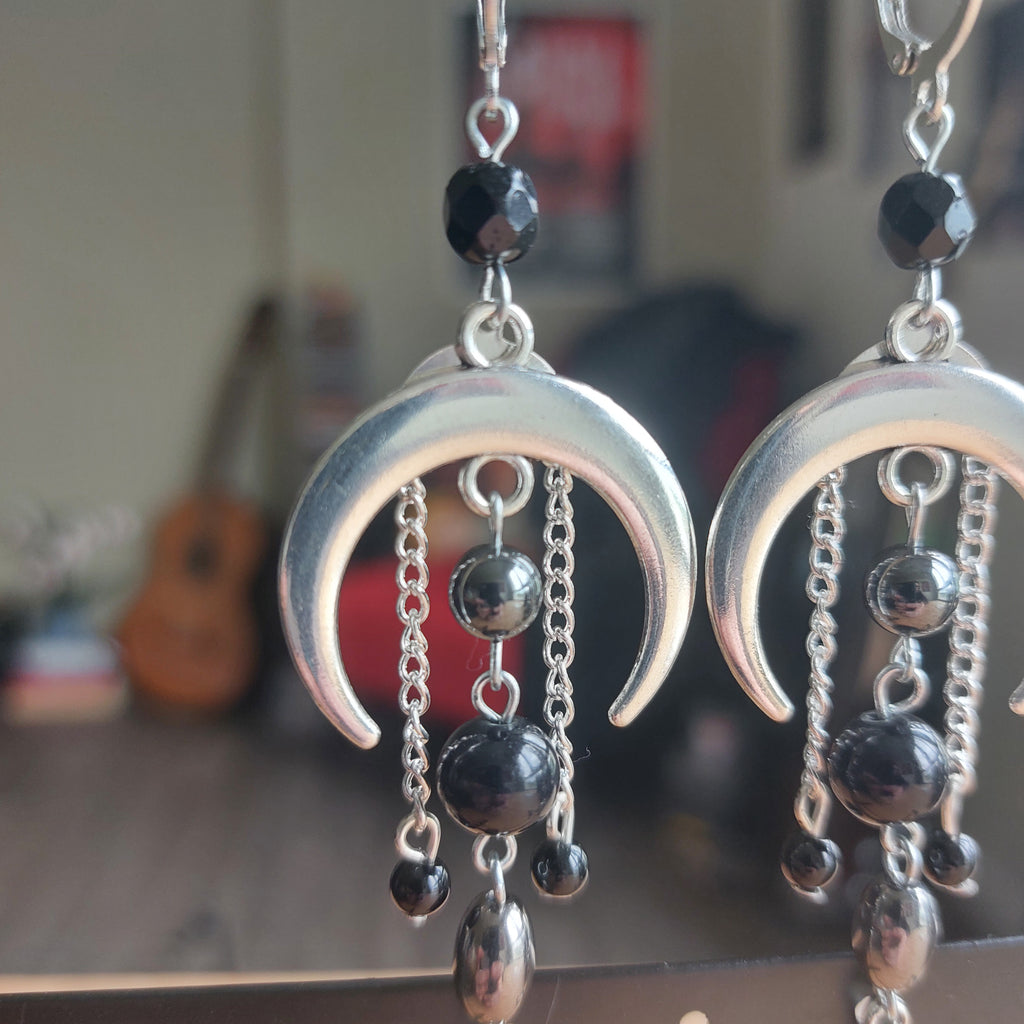 Boucles d'oreilles "Black Moon"