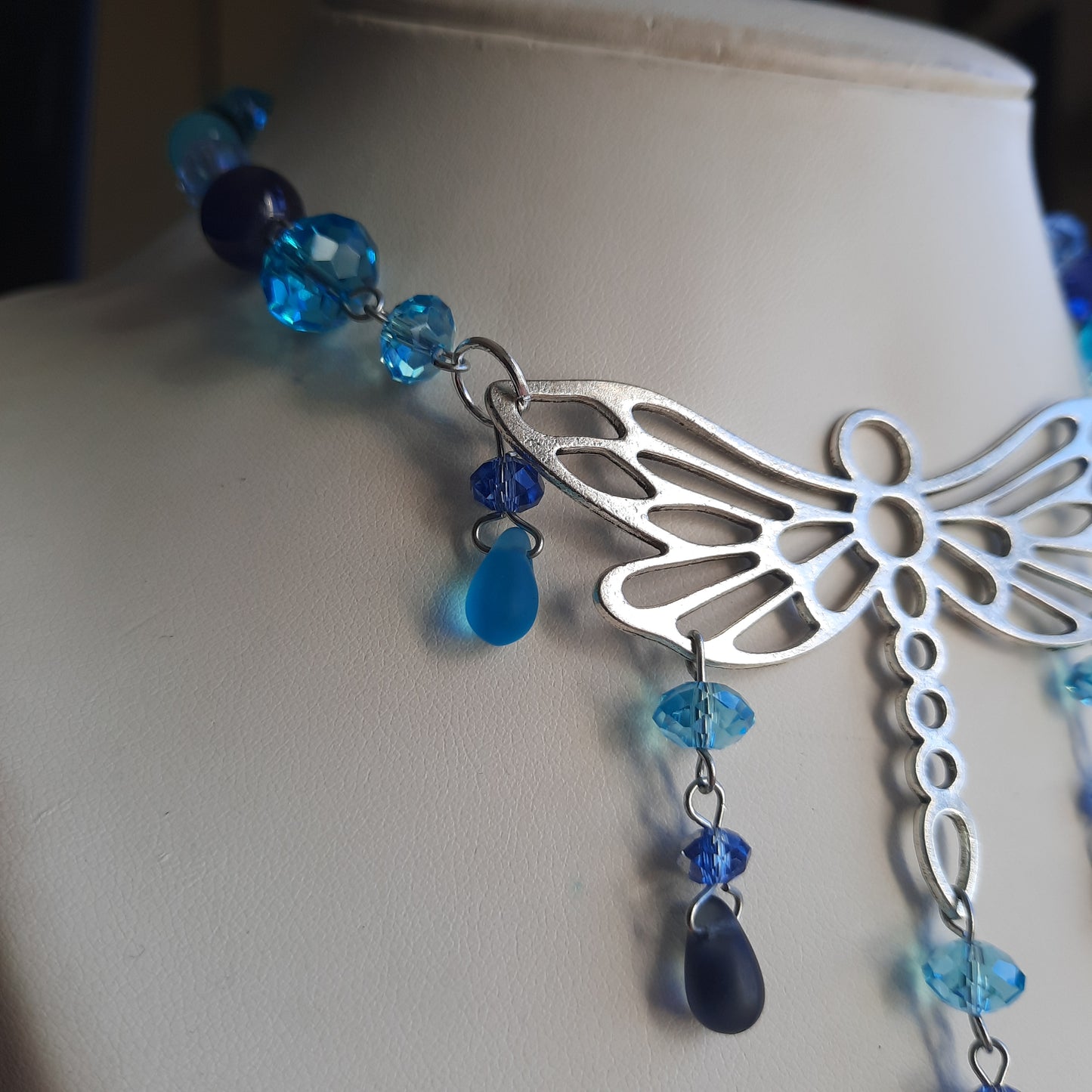 Collier  "Libellule bleue"