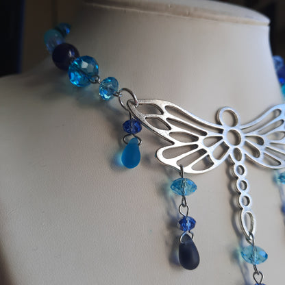 Collier  "Libellule bleue"