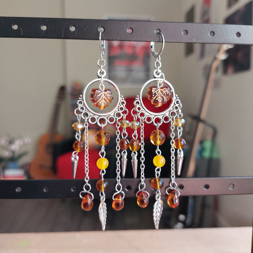 Boucles d'oreille "Feuille d'Automne"