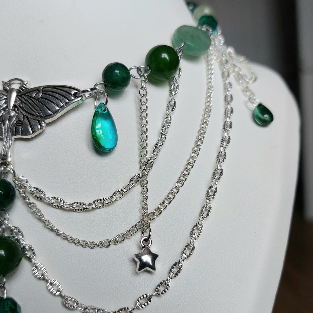 Collier "Papillon Vert"