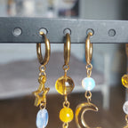 Boucles d'oreilles "Lune Dorée"