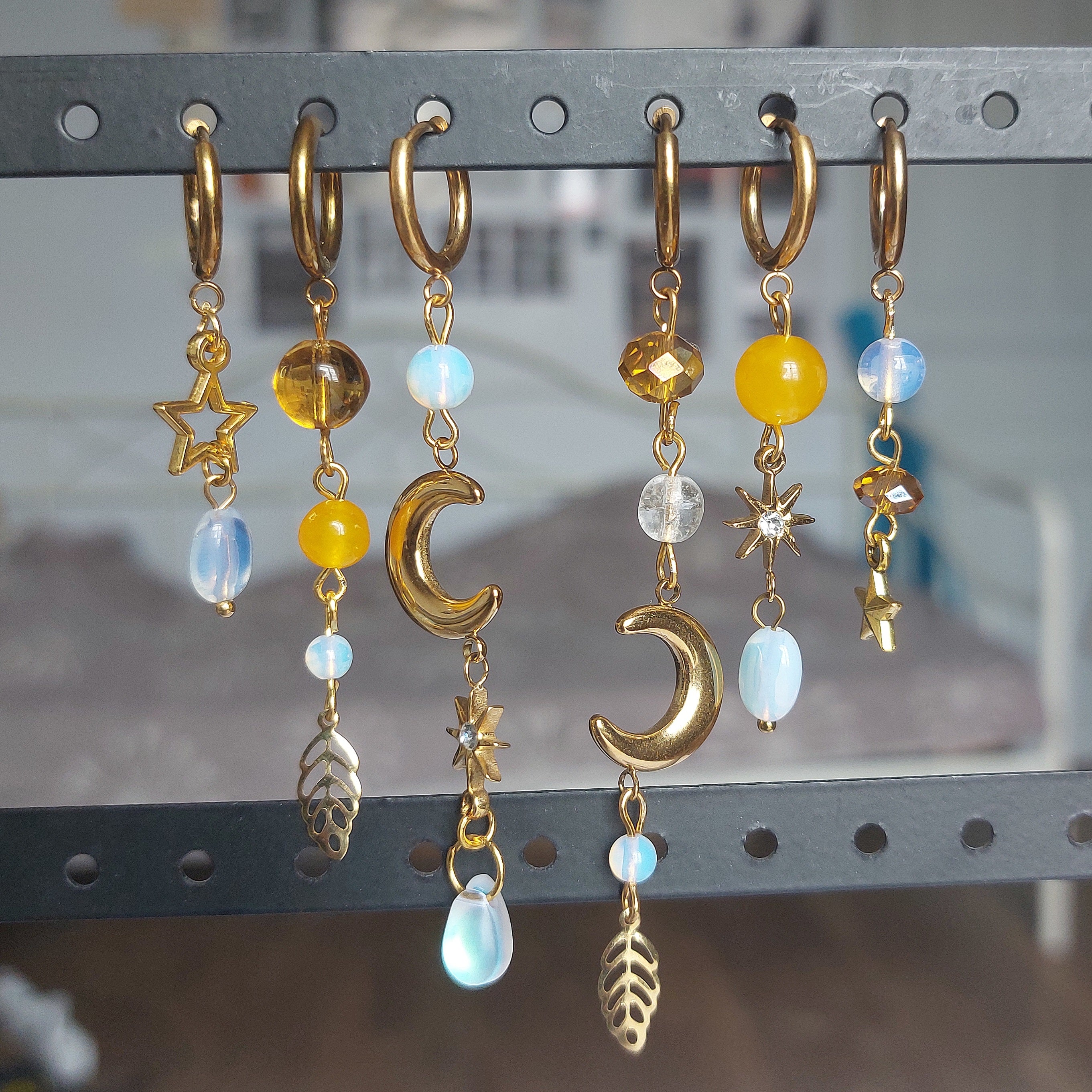 Boucles d'oreilles "Lune Dorée"