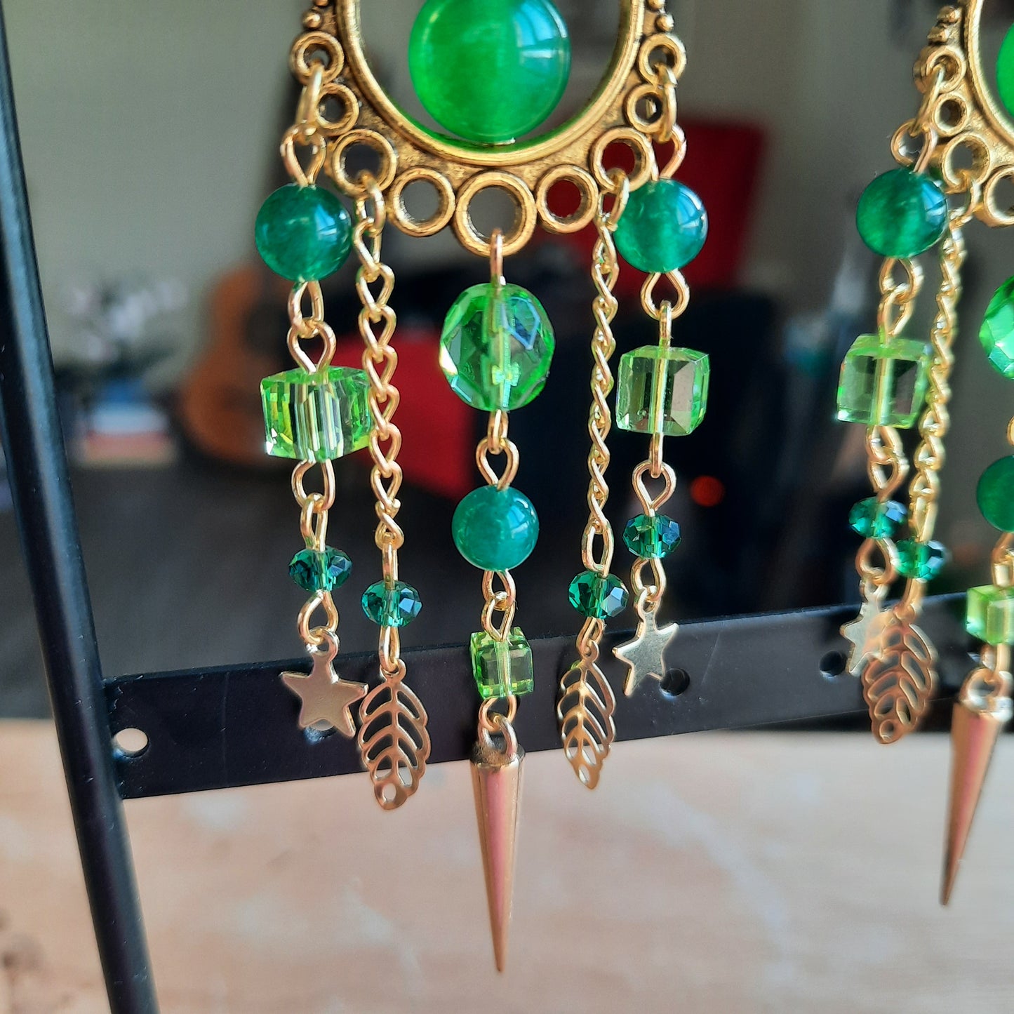 Boucles d'oreille "Forêt Dorée"